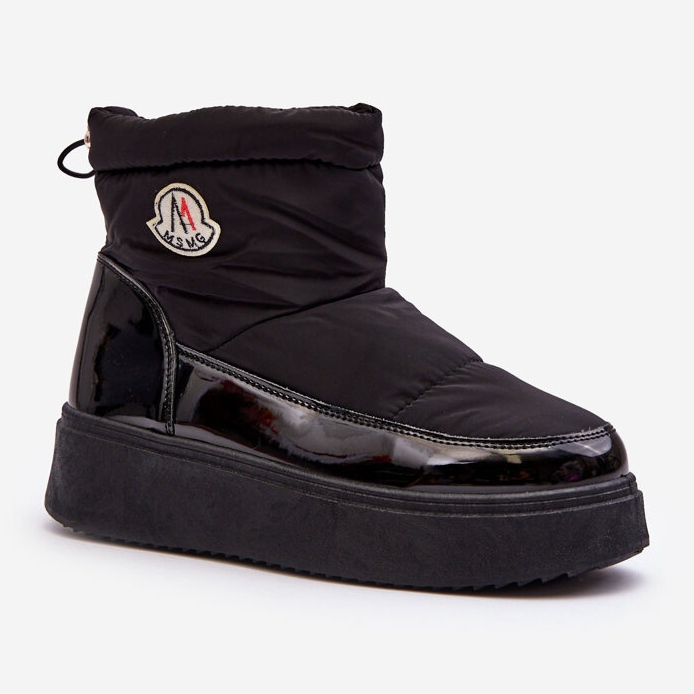 Botas de neve femininas com plataforma deslizante preta Gattea preto 1