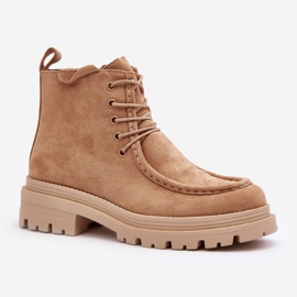 Botins Femininos com Zíper, Bege Escuro Apolosi 1