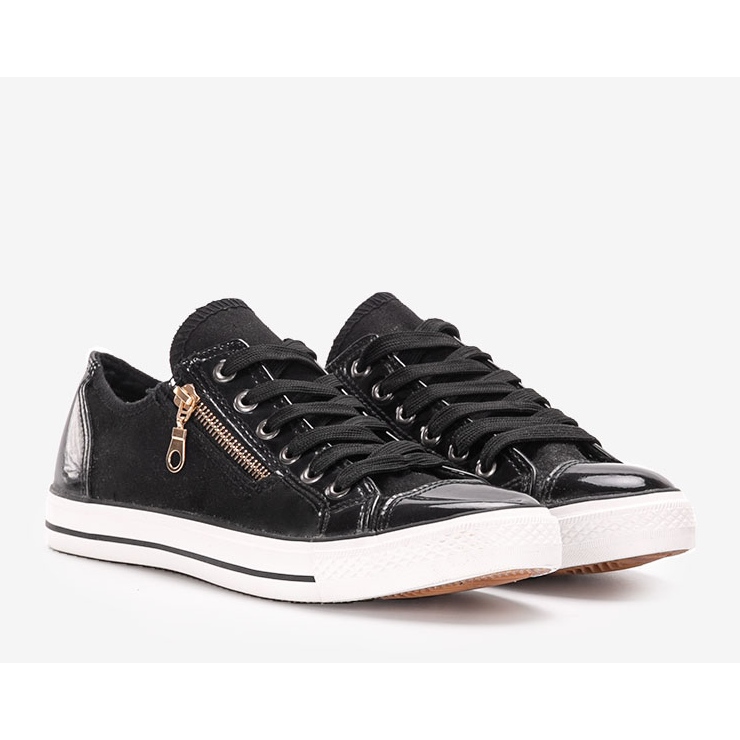 Sapatilhas pretas de homem Pirkko preto 1