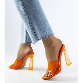 Slides transparentes laranja da Clichy 2 Slides transparentes laranja da Clichy 2