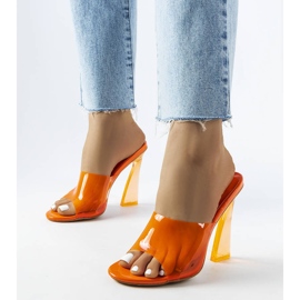 Slides transparentes laranja da Clichy 1 Slides transparentes laranja da Clichy 1