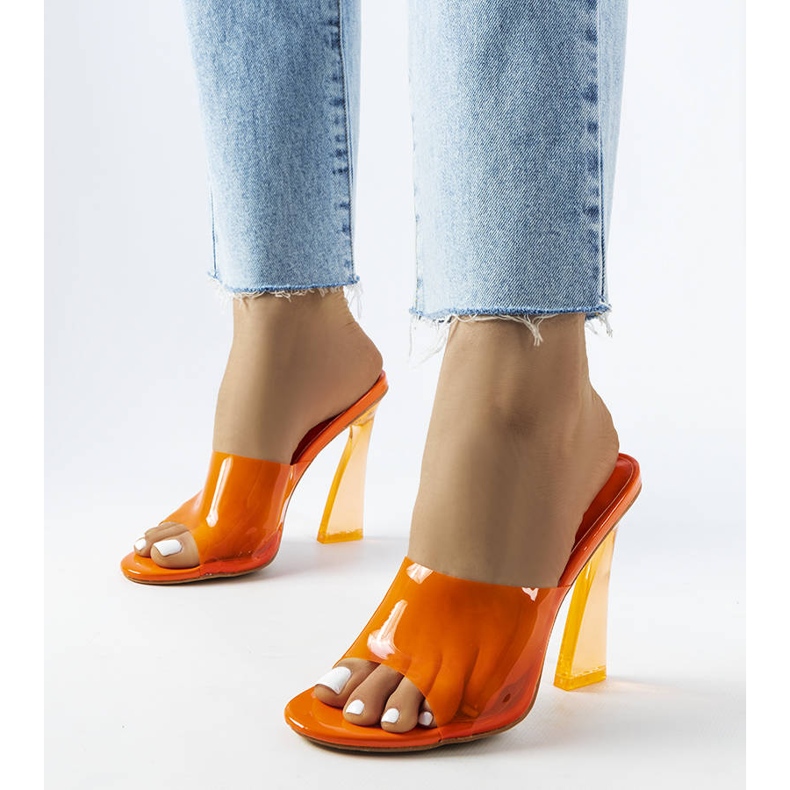 Slides transparentes laranja da Clichy 1 Slides transparentes laranja da Clichy 1