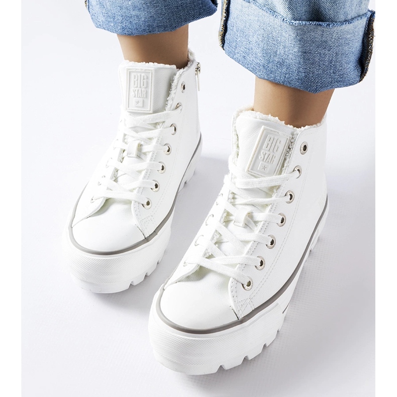 Tênis de cano alto branco Big Star MM274037 Branco 1