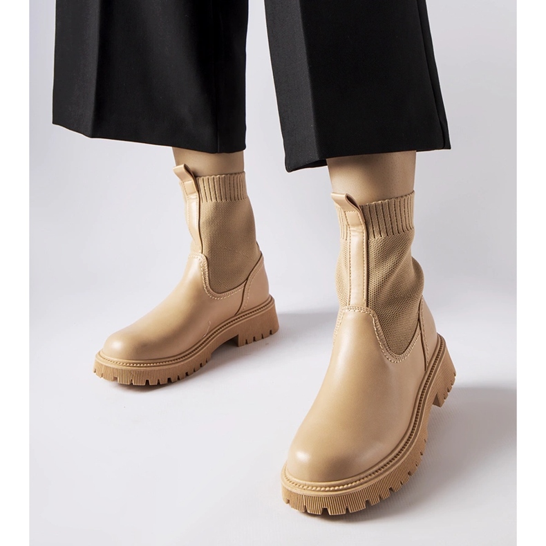 Botas de camurça ecológica bege Big Star MM274542 1