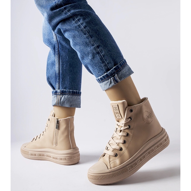 Tênis com isolamento bege Big Star MM274022 1 Tênis com isolamento bege Big Star MM274022 1