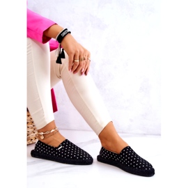 Alpercatas femininas Big Star de bolinhas JJ274867 pretas preto 3