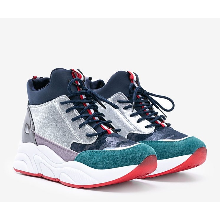 Tênis da Marinha com sola grossa Cassadi azul marinho multicolorido 1