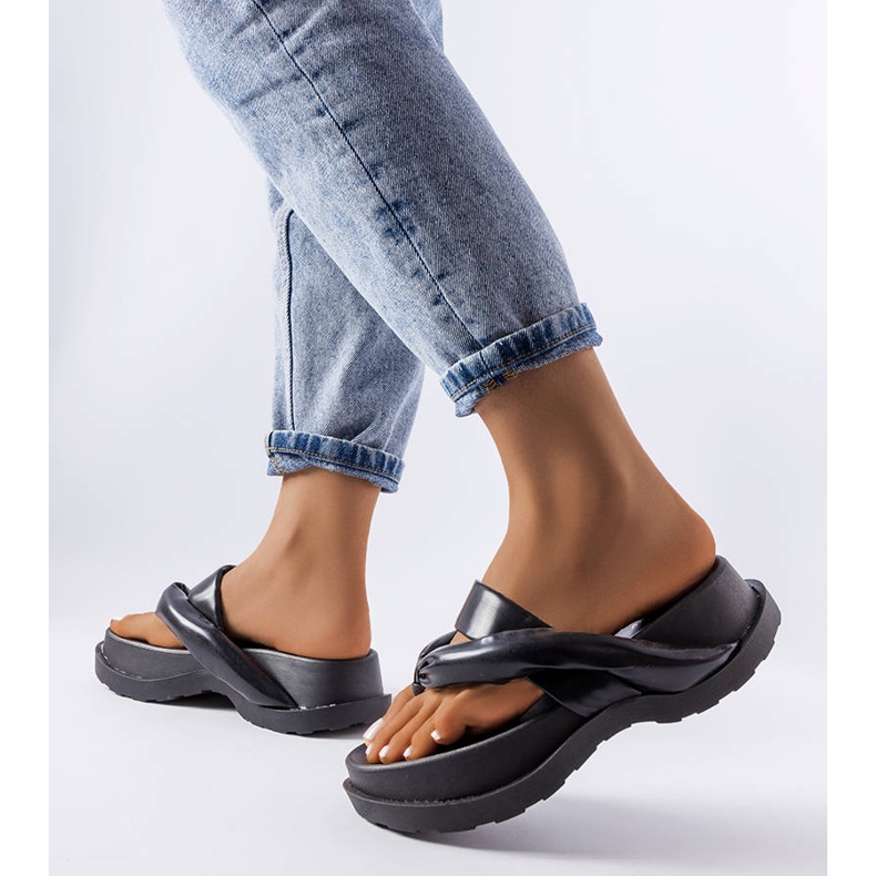 BM Sandália plataforma preta Lachapelle. preto 2