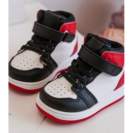 Calçado desportivo infantil alto branco e vermelho Teredite 2