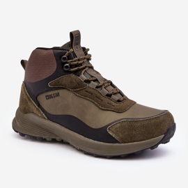 Sapatos de trekking isolados masculinos verdes Big Star MM174333 1