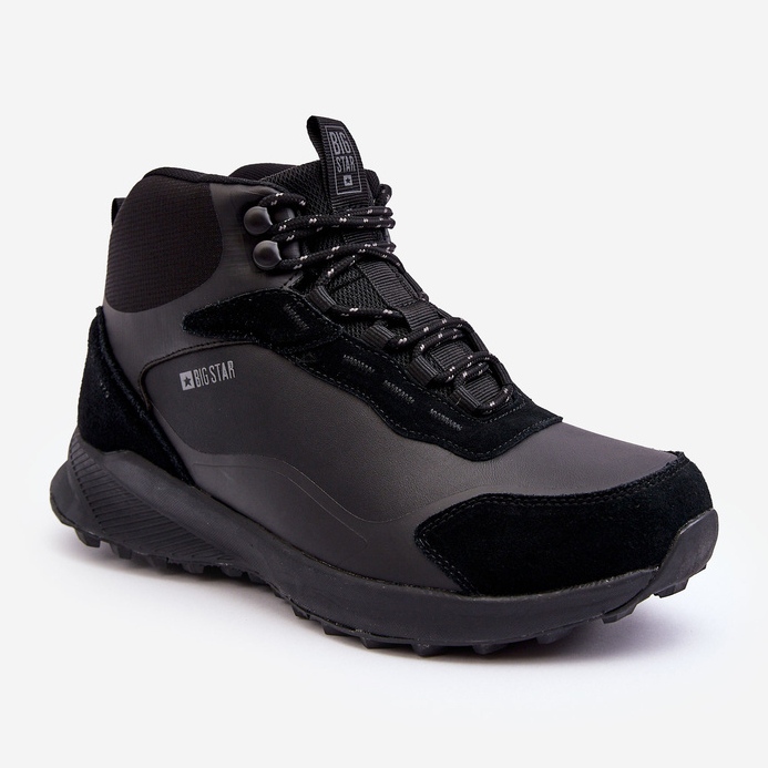 Sapatos de trekking isolados masculinos pretos Big Star MM174334 1
