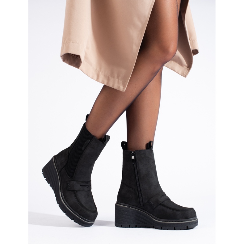 Goodin Botins de camurça preta Shelovet preto 1