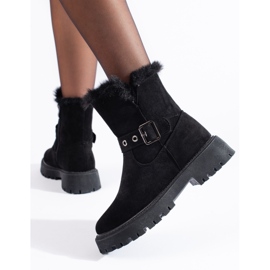Botas de neve pretas com fivela Vinceza preto 1