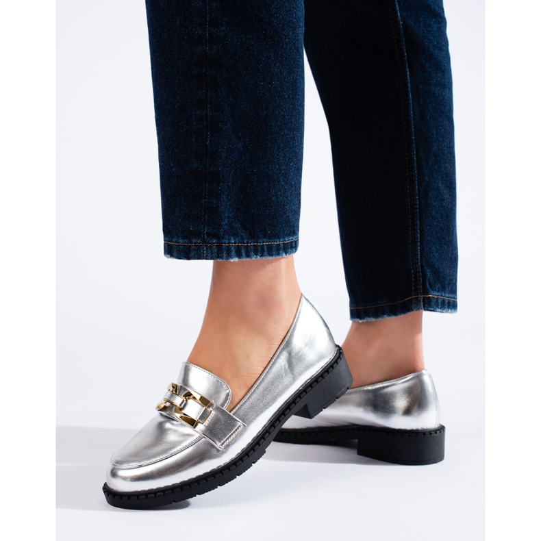 Sapatos femininos prateados Shelovet prata 1