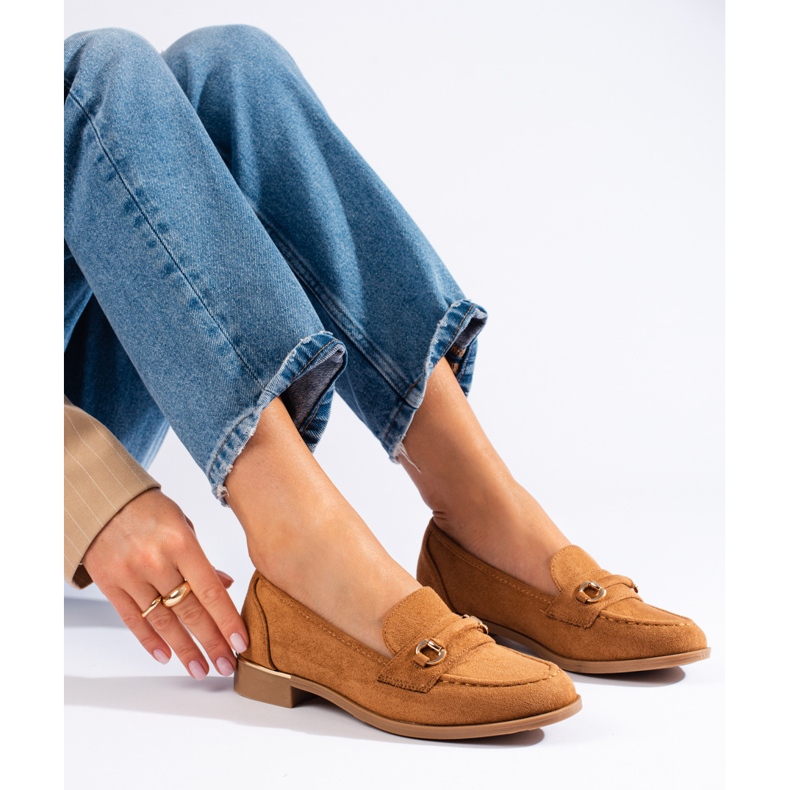 Senhores de camurça camelo feminino Shelovet castanho 1