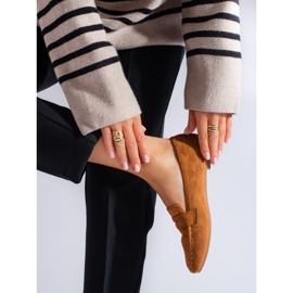 Confortável camelo feminino Shelovet camurça lords castanho 1