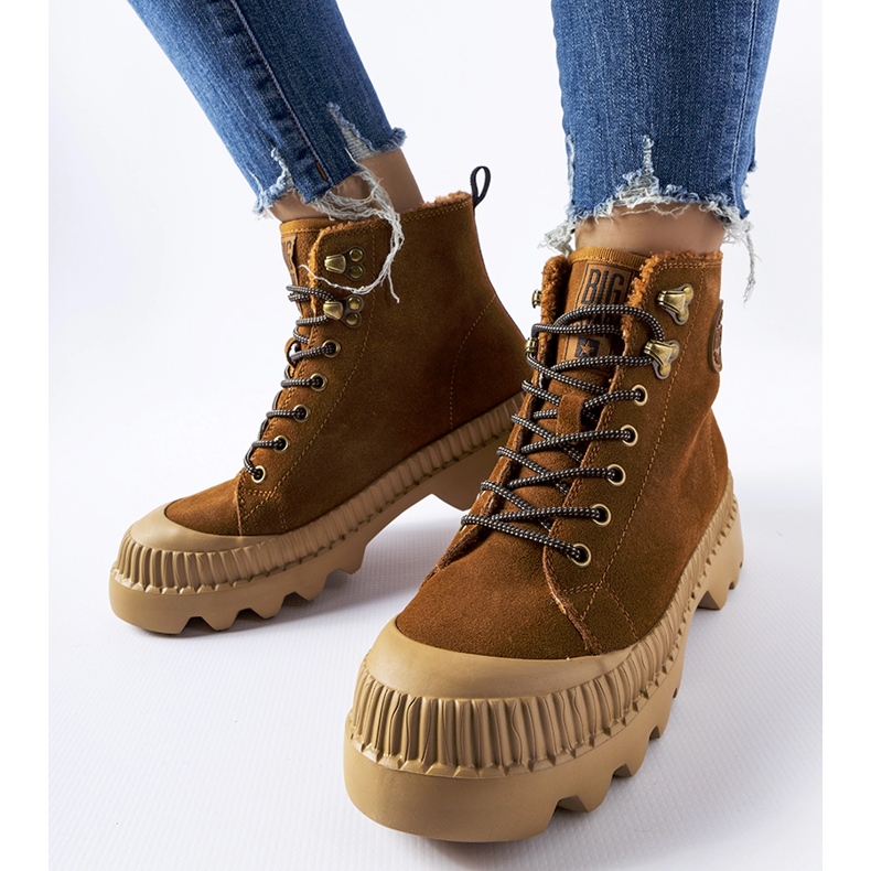 Trabalhadores de couro marrom Big Star KK274520 castanho 2