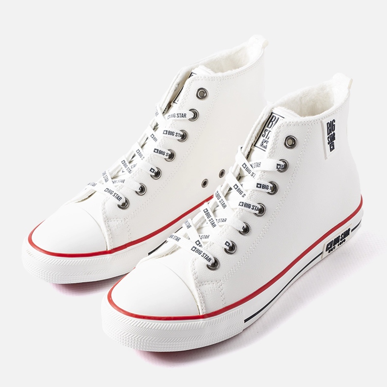 Tênis masculino branco de cano alto Big star KK174345 1