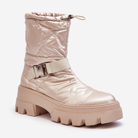 PH2 Botas femininas com sola maciça e salto plano, Beige Werikse bege 1