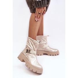 PH2 Botas femininas com sola maciça e salto plano, Beige Werikse bege 2