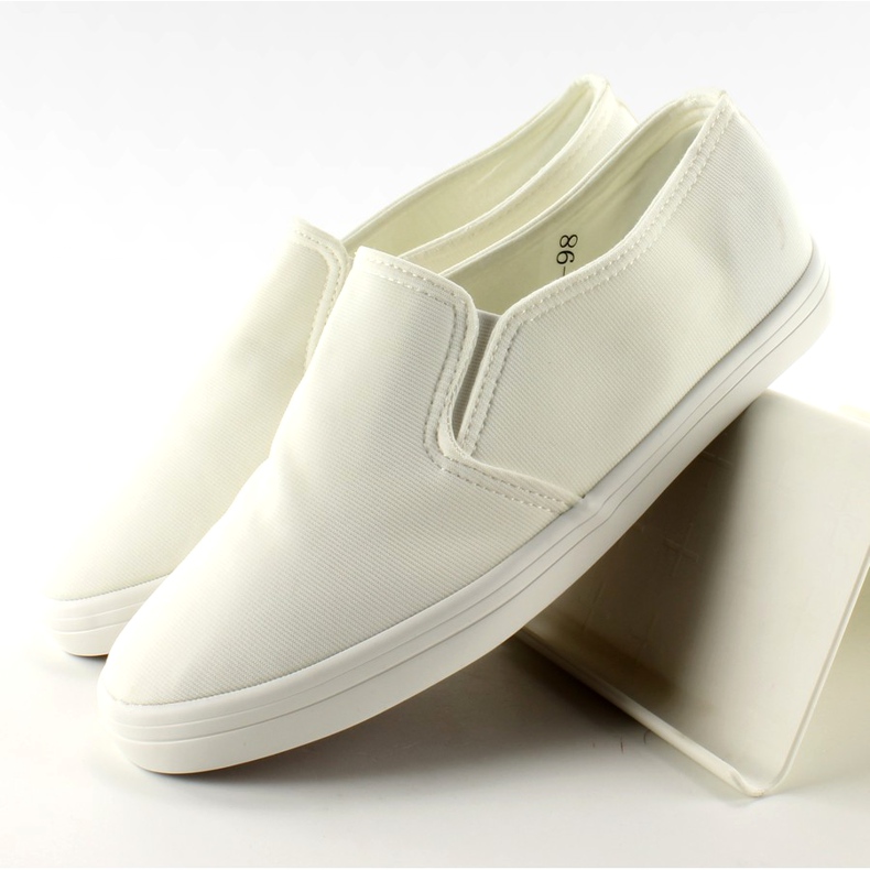 Tênis slip-on de material 1-98 Branco 1