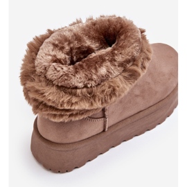 PS1 Botas de neve femininas bege Rainsa com pele 2 PS1 Botas de neve femininas bege Rainsa com pele 2