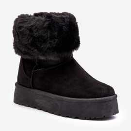 PS1 Botas de neve femininas com pele preta Rainsa preto 1 PS1 Botas de neve femininas com pele preta Rainsa preto 1