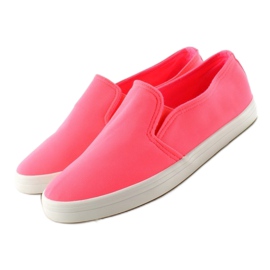 Tênis slip-on de material 1-98 ROSE- Vermelho rosa 1