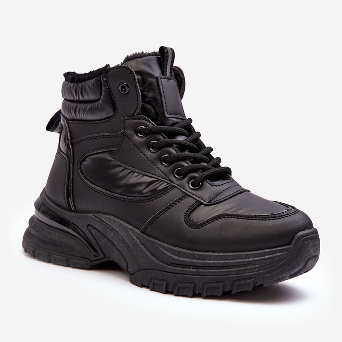 PE1 Calçado esportivo feminino com cadarço e isolamento preto Dejana preto 1