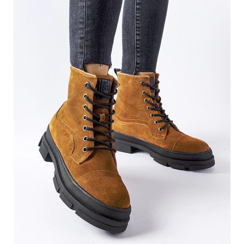 Trabalhadores de couro marrom Big Star KK274524 1