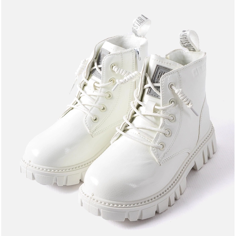 Botins brancos envernizados Big Star MM374142 1