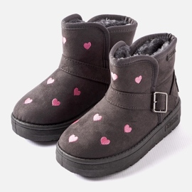 Botas de neve infantis cinza Big Star KK374244 1
