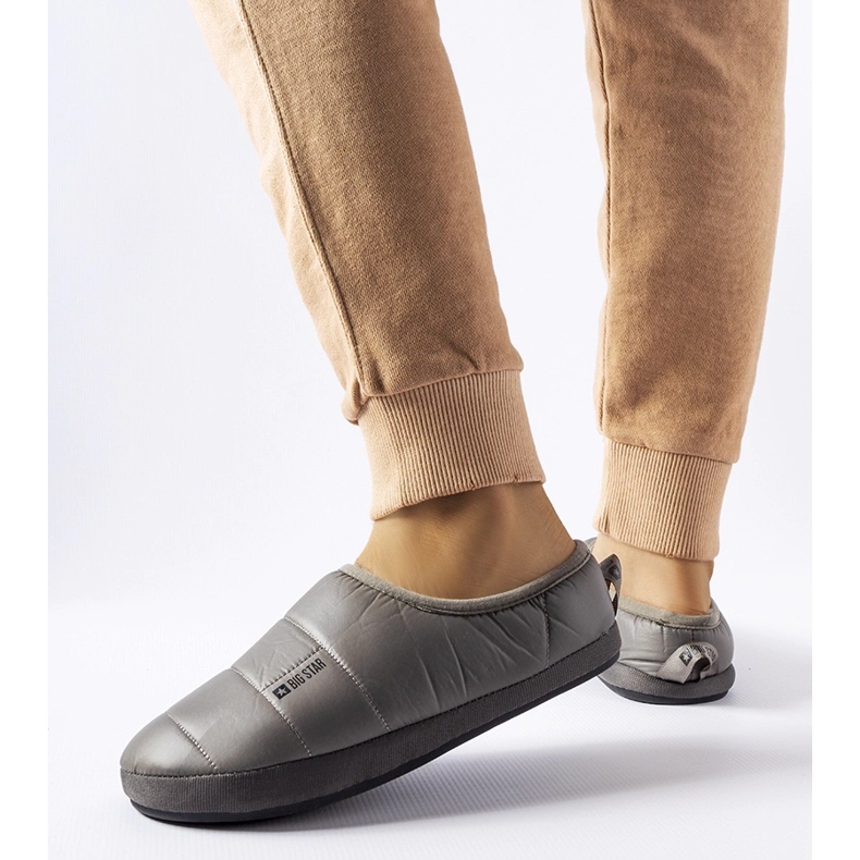 Chinelos de inverno com isolamento cinza Big Star KK274603 1