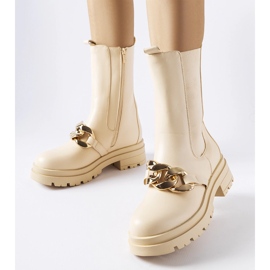 Botins bege com corrente de Thierry 1
