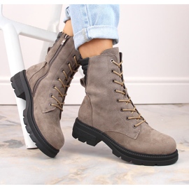 Botas femininas com isolamento Jezzi RMR2221-17 bege 1