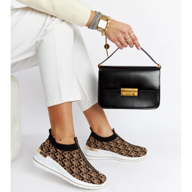 Botas Slip On Tartano pretas e marrons preto 1