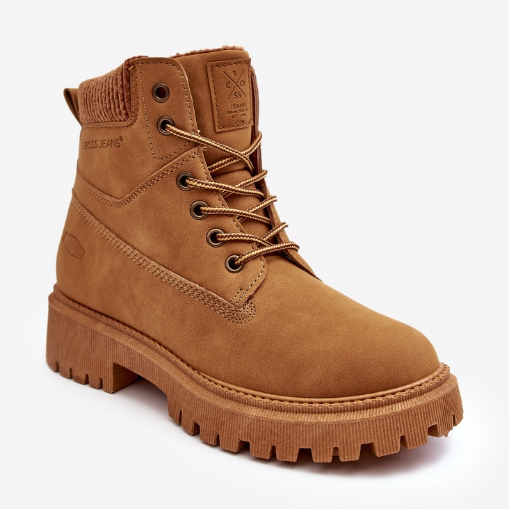 Cross Jeans Jeans femininos com isolamento camelo cruzado MM2R4011C castanho 1