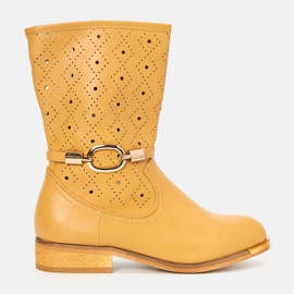 Botas infantis Valley camel castanho amarelo 1