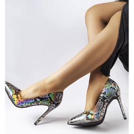 Salto laqueado prata Ella 1