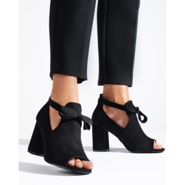 W. Potocki Botas femininas de camurça primavera da Potocki preto 2 W. Potocki Botas femininas de camurça primavera da Potocki preto 2