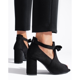 W. Potocki Botas femininas de camurça primavera da Potocki preto 1 W. Potocki Botas femininas de camurça primavera da Potocki preto 1