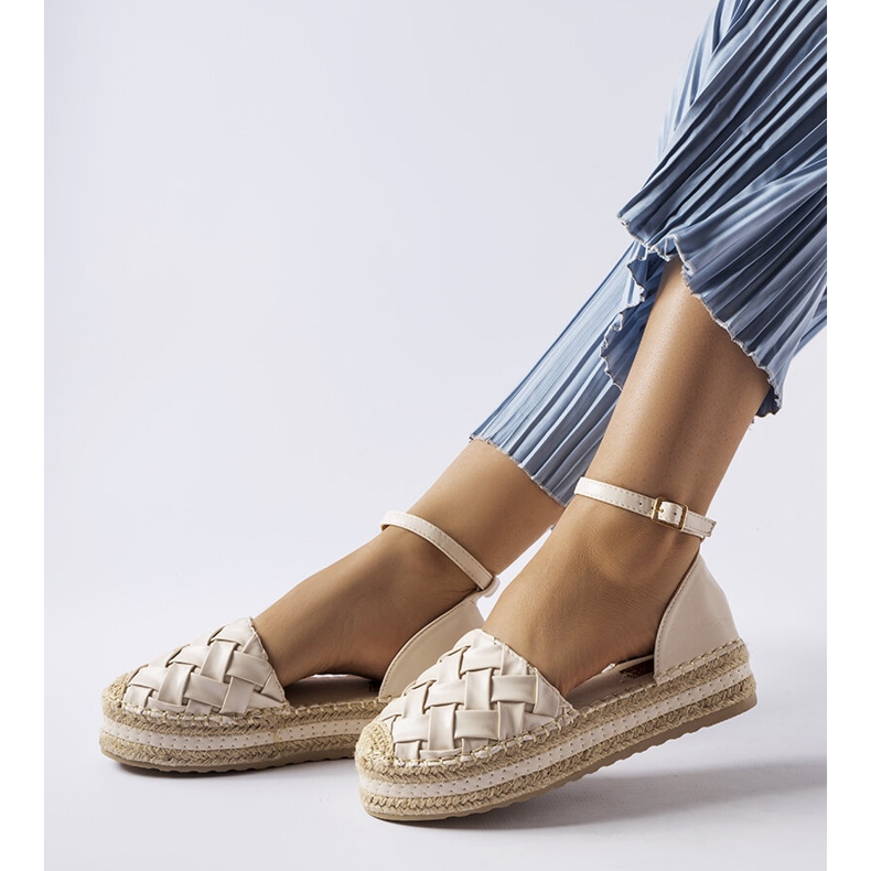 Espadrille plataforma bege Gour 1