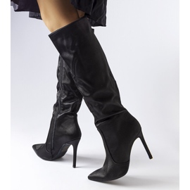 Botas de salto alto pretas, Marlengo preto 1