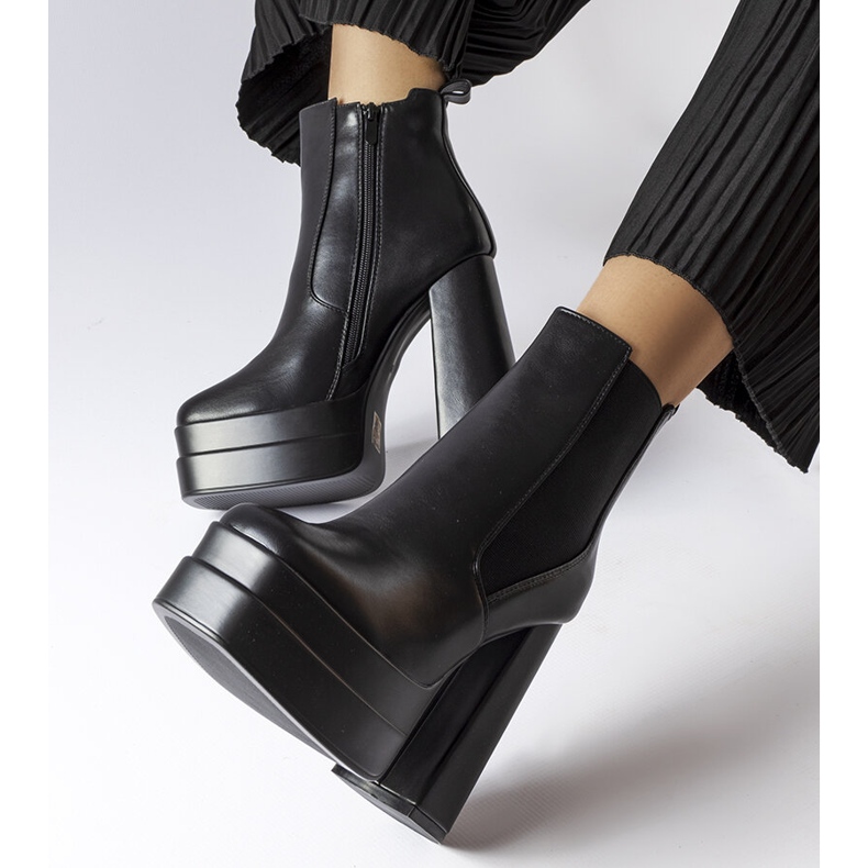 Inna Botas de salto alto pretas, Copertino preto 1