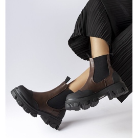 Bota marrom escuro com salto, Sibyla castanho 1 Bota marrom escuro com salto, Sibyla castanho 1