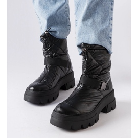 Botas de neve lacadas pretas Ambretta preto 2