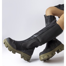 Botas altas pretas e verdes, Pasquale preto 1