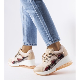 Inna Tênis de cunha rosa da Dajdla 1