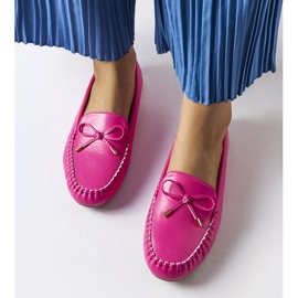Mocassins com laço rosa Via Foria 1