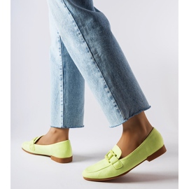 Mocassins com fivela verde da Alighiero 1